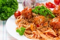 Italian dish spaghetti bolognese Royalty Free Stock Photo