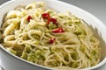 Italian dish of spaghetti with broccoli