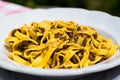 Italian dish: Tagliatelle with ragout