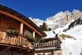 Alps Dolomite sun and snow