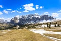 Italian dolomites landscape. Sella group Royalty Free Stock Photo