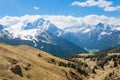 Italian dolomites landscape. Sella group Royalty Free Stock Photo