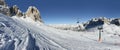 Italian Dolomites in Winter from Val di Fassa Ski Area, Trentino-Alto-Adige region, Italy Royalty Free Stock Photo