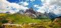 Italian Dolomiti - nice panoramic view Royalty Free Stock Photo