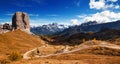 Italian dolomiti - nice panoramic view Royalty Free Stock Photo