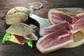 Italian dry-cured ham Royalty Free Stock Photo