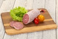 Italian dry Saliami pork sausage