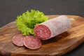 Italian dry Saliami pork sausage