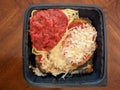 Italian Eggplant Parmigiana with Spaghetti Noodles