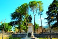 ASCOLI PICENO, ITALY - CIRCA AUGUST 2019: Monument of Cecco D`Ascoli Royalty Free Stock Photo