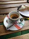Italian Espresso and Authentic Cannoli Sweet Dessert