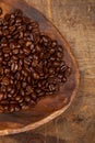 Italian espresso blend coffee beans Royalty Free Stock Photo