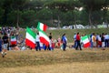 Italian fans enjoying their team.