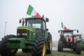 Italian farmers protest with tractors against EU agricultural policies