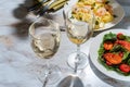 Italian Fettuccine Alfredo Shrimp Royalty Free Stock Photo