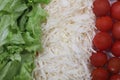 Italian flag food close view Royalty Free Stock Photo