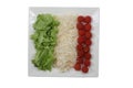 Italian flag food close view Royalty Free Stock Photo