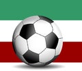 Italian flag with soccer ball flag
