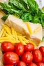 Italian flag from traditional food Royalty Free Stock Photo