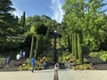 Italian Floral Water Cascade or Italienische Blumen-Wassertreppe Flower Island Mainau on the Lake Constance or Die Blumeninsel