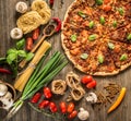 Italian food background Royalty Free Stock Photo