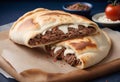 Italian food - calzone. An italian traditional food calzone Royalty Free Stock Photo