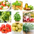 Italian food collage Royalty Free Stock Photo