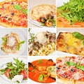 Italian food collage Royalty Free Stock Photo