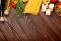 Italian food cooking ingredients Royalty Free Stock Photo