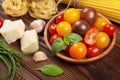 Italian food cooking ingredients Royalty Free Stock Photo