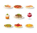 Italian Food Icon Set Royalty Free Stock Photo