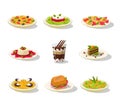 Italian Food Illustration Set Royalty Free Stock Photo