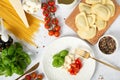 Italian food ingredients forming