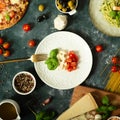 Italian food ingredients forming