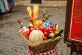 Italian food ingredients on the streets of Rome Royalty Free Stock Photo