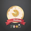 Italian food labels. Vector illustration decorative design