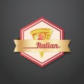 Italian food labels. Vector illustration decorative design