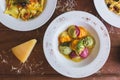 Italian food overhead shot Royalty Free Stock Photo