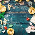 Italian food pasta food background Royalty Free Stock Photo