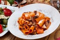 Italian food pasta dish