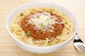 Italian Food Pasta Spaghetti Bolognese Tabletop Royalty Free Stock Photo