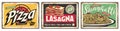 Italian food retro signs collection