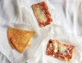 Italian snack: farinata and pizza