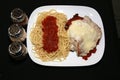 Lunch at the local pizzeria looks so tasty. Royalty Free Stock Photo