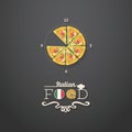 Italian food. Vector illustration decorative design