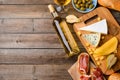 Italian food and white wine Royalty Free Stock Photo