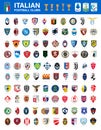Italian Football Clubs Logos Royalty Free Stock Photo