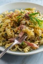 Italian Fusilli Pasta Mollicata Royalty Free Stock Photo