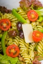 Italian fusilli pasta salad