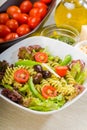 Italian fusilli pasta salad